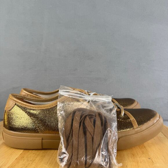 FRYE Gia Canvas Low-Top Bronze Casual Sneaker New Women’s Size 9M US Rare - Picture 3 of 8